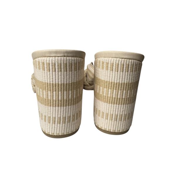 Dolce Vita NEW Brilah Natural Woven Sandals 8.5 Neutral Block Heel - Picture 4 of 9